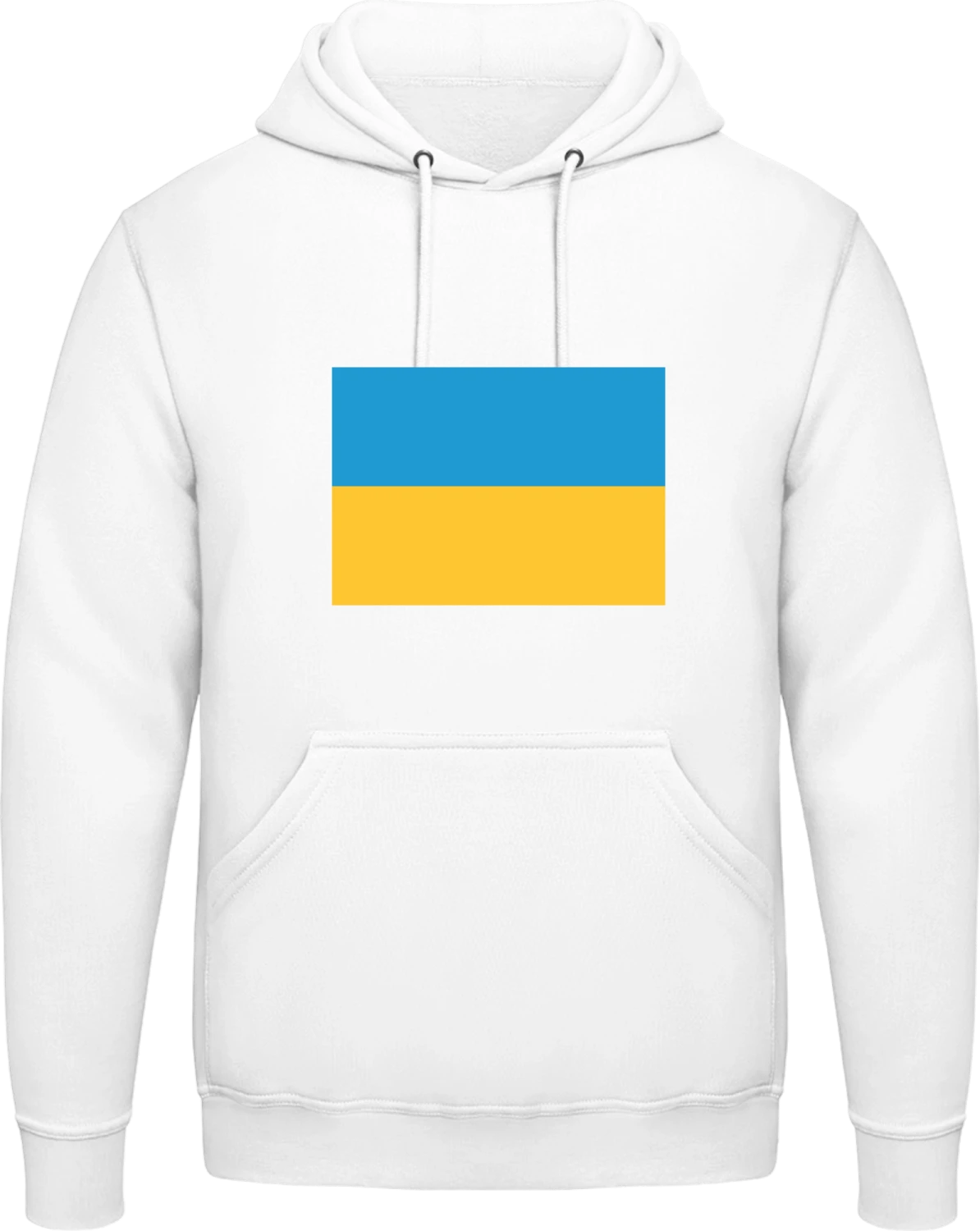 Ukraine Flag - Arctic white AWDis man hoodie - Front