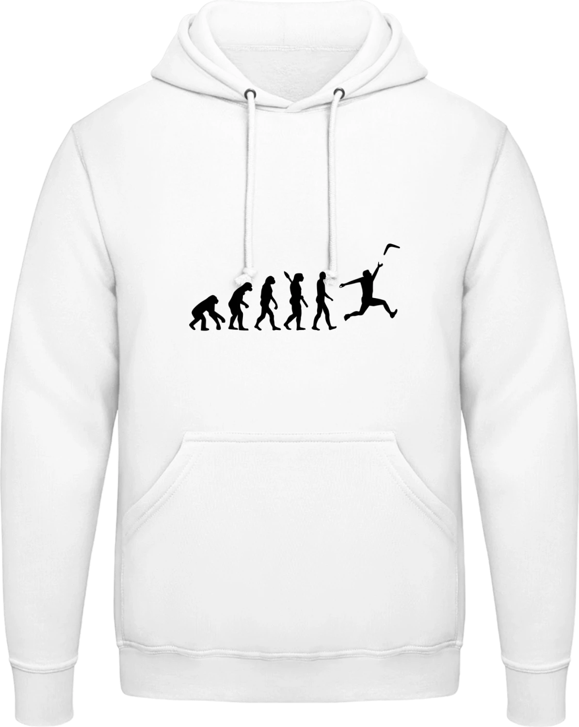 Boomerang - Arctic white AWDis man hoodie - Front