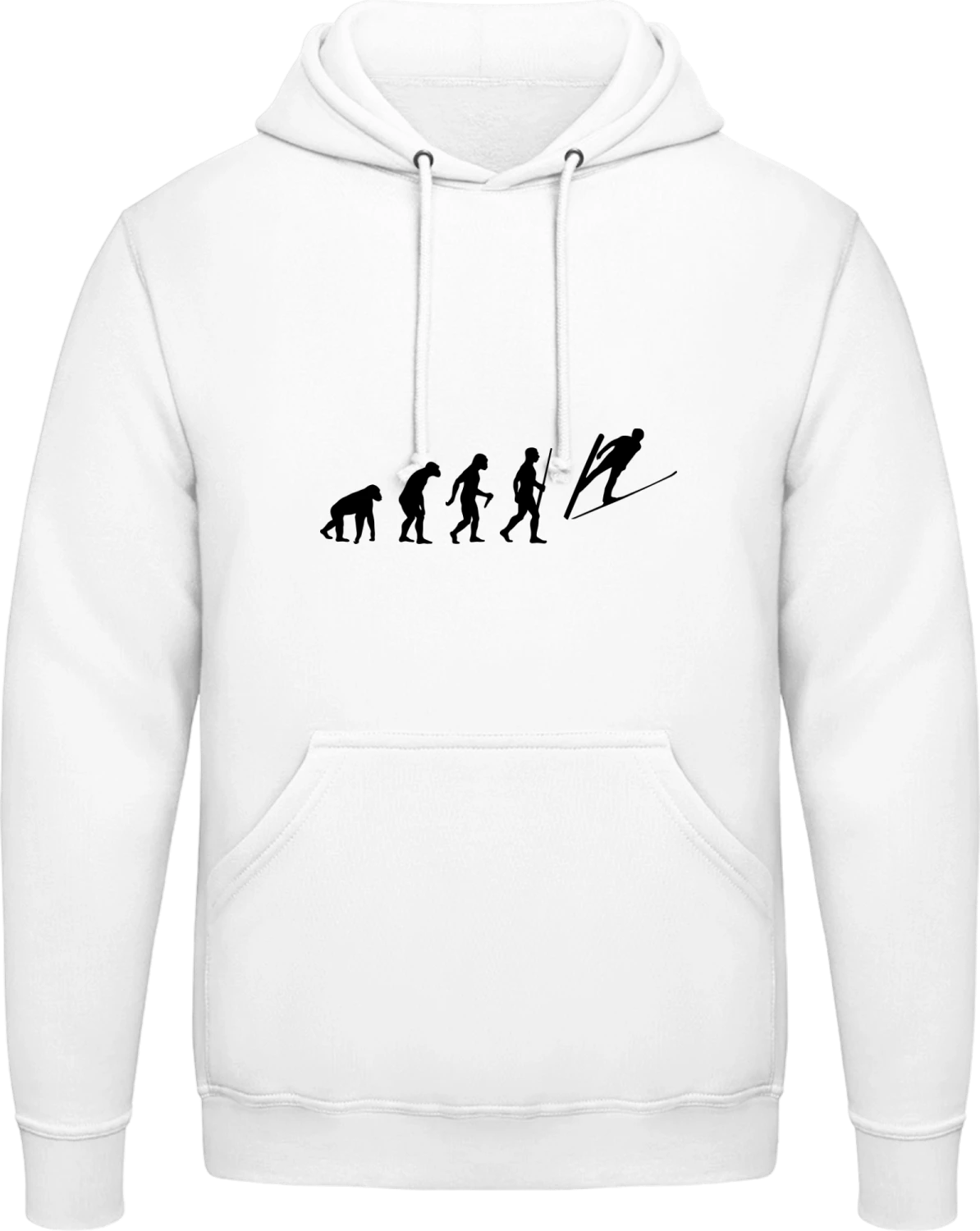 Ski Jumper Evolution - Arctic white AWDis man hoodie - Front