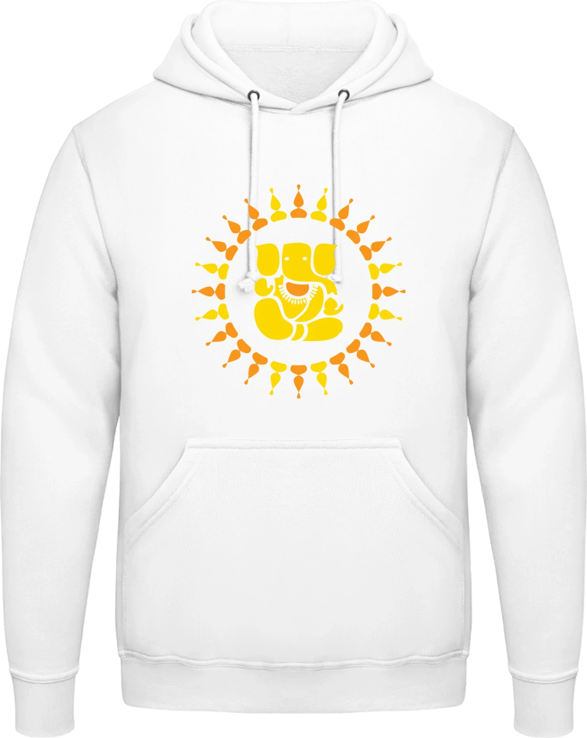 Ganesha Ganapati Vinayaka - Arctic white AWDis man hoodie - Front