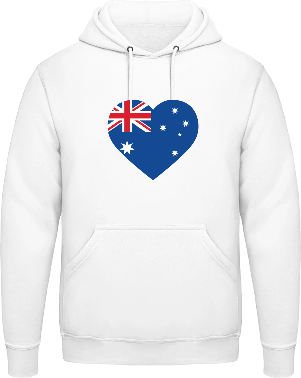 Australia Heart Flag - Arctic white AWDis man hoodie - Front