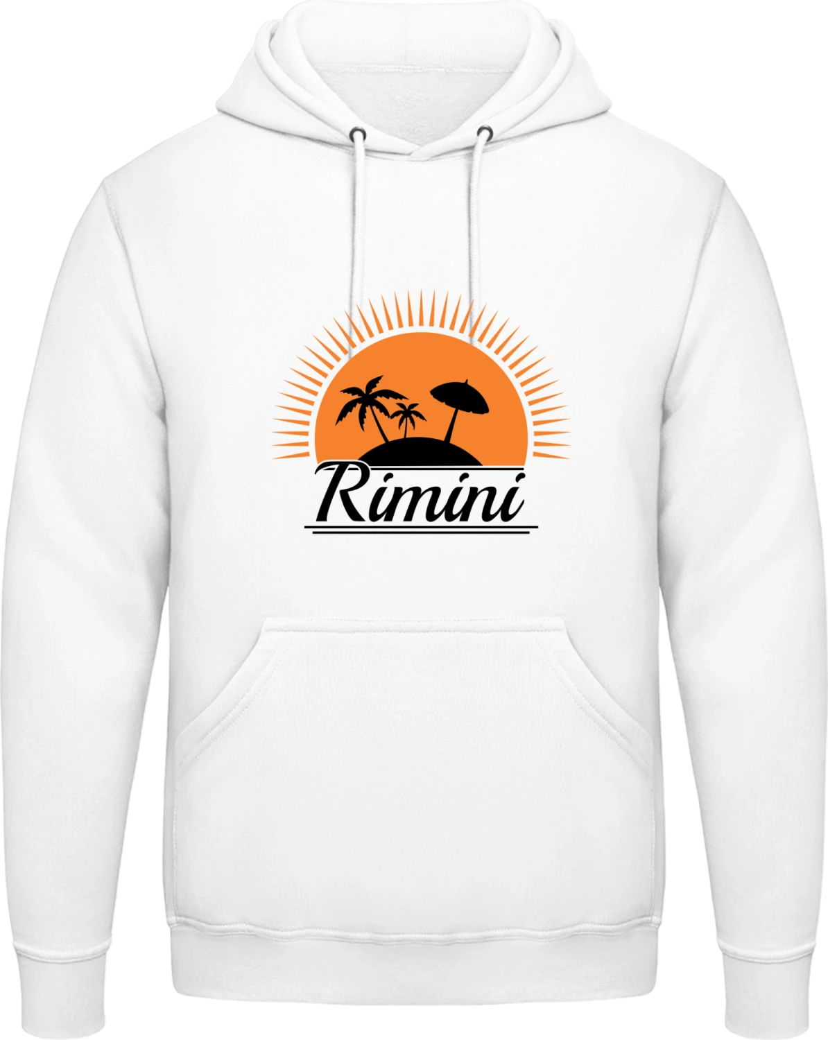 Rimini - Arctic white AWDis man hoodie - Front