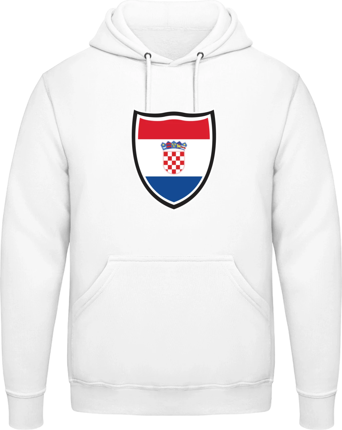 Croatia Shield Flag - Arctic white AWDis man hoodie - Front