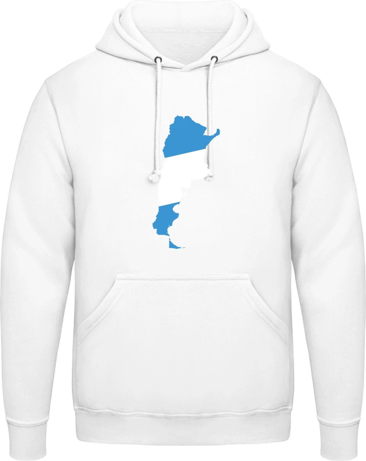 Argentina Flag - Arctic white AWDis man hoodie - Front