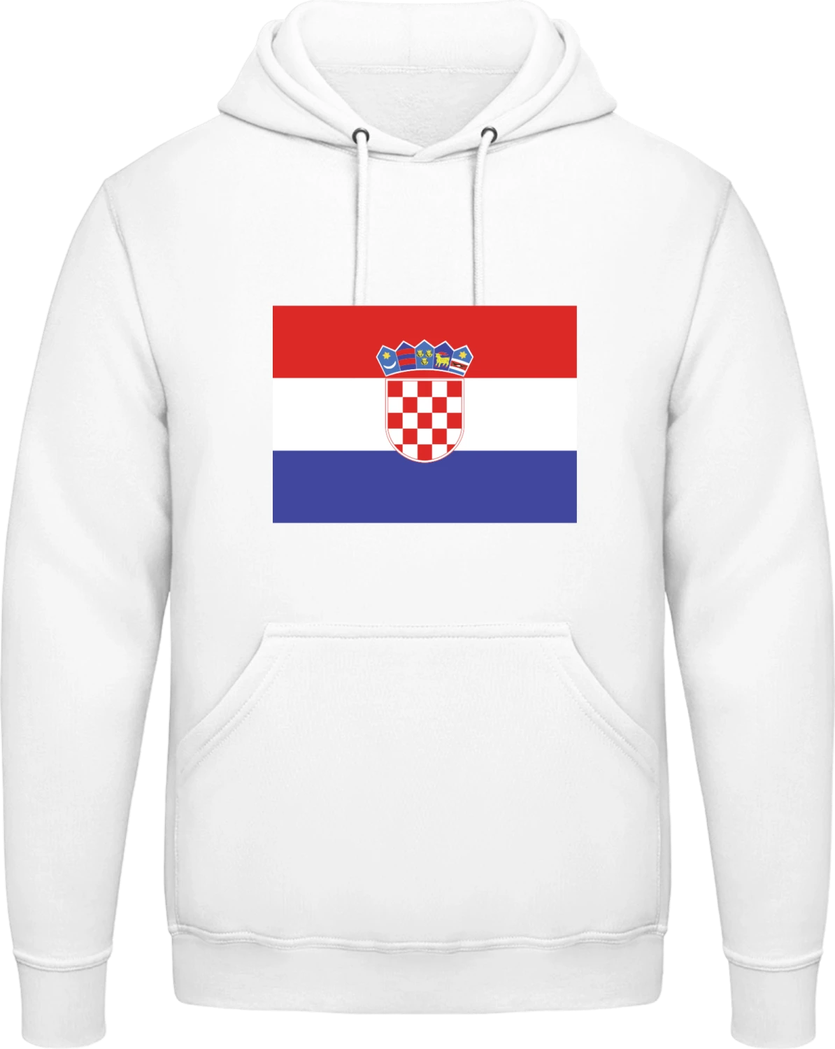 Croatia Flag - Arctic white AWDis man hoodie - Front