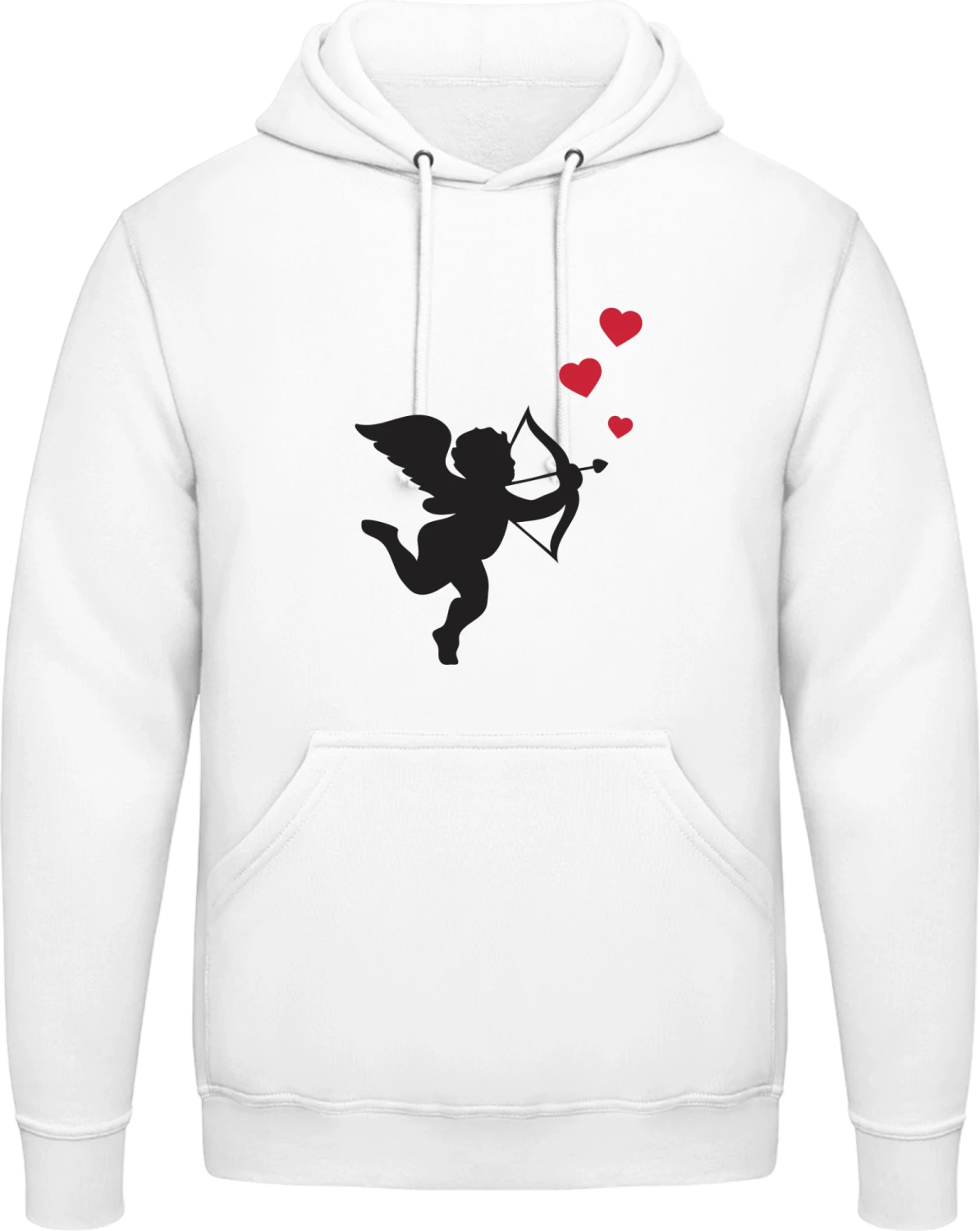 Amor Love Logo - Arctic white AWDis man hoodie - Front