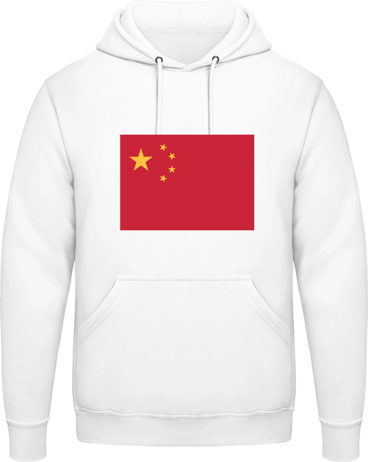 China Flag - Arctic white AWDis man hoodie - Front