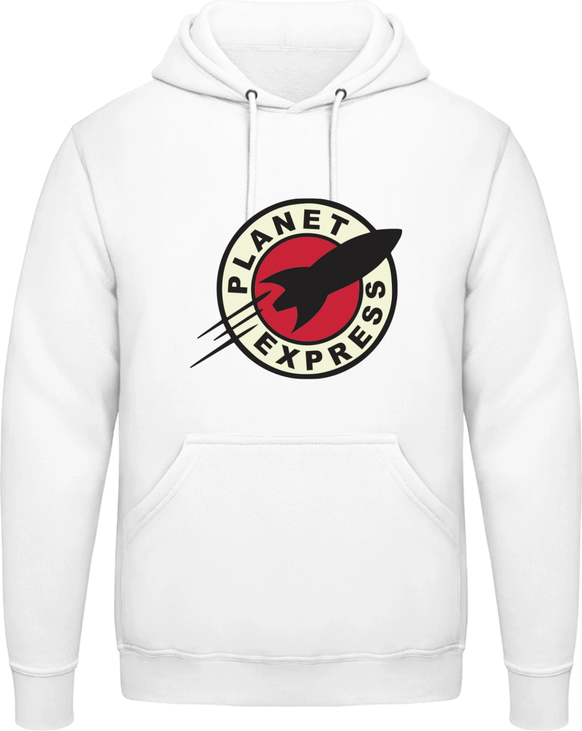 Planet Express - Arctic white AWDis man hoodie - Front