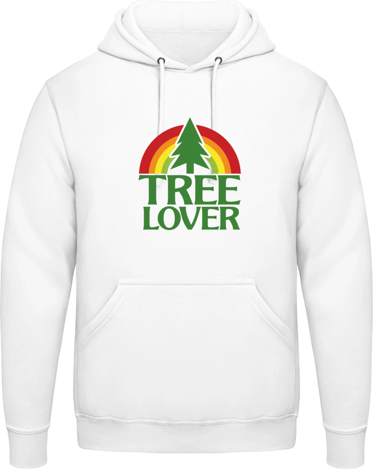 Tree Lover - Arctic white AWDis man hoodie - Front