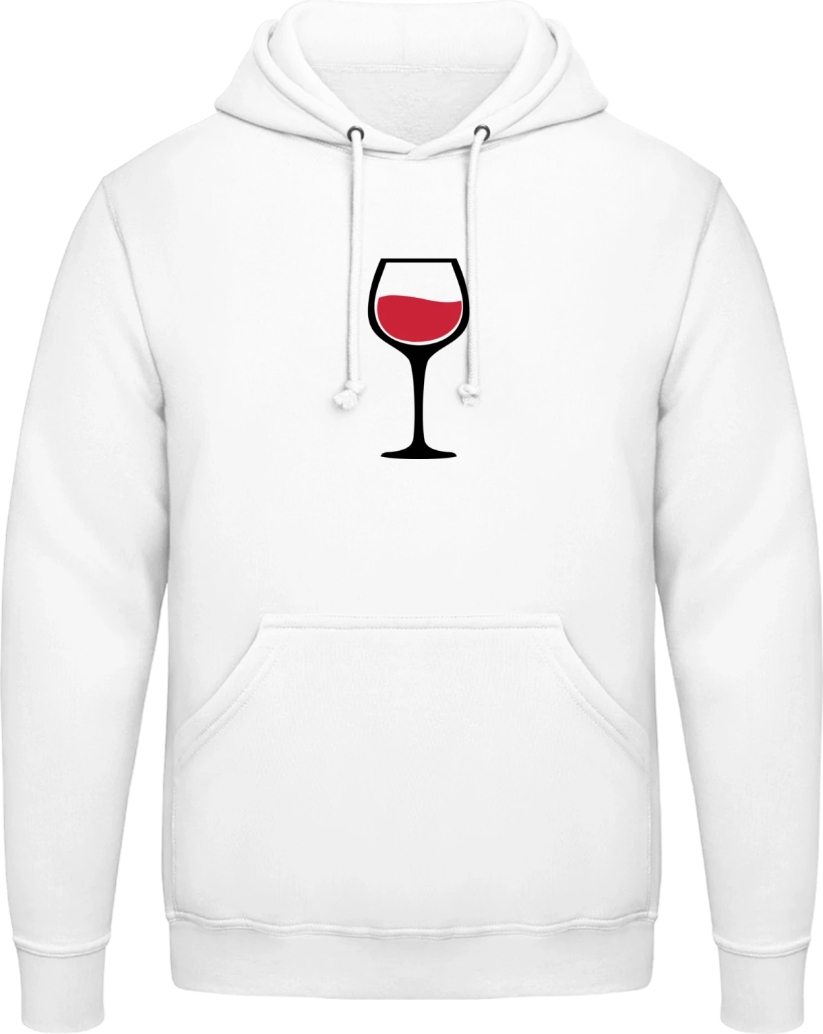 Red Wine - Arctic white AWDis man hoodie - Front