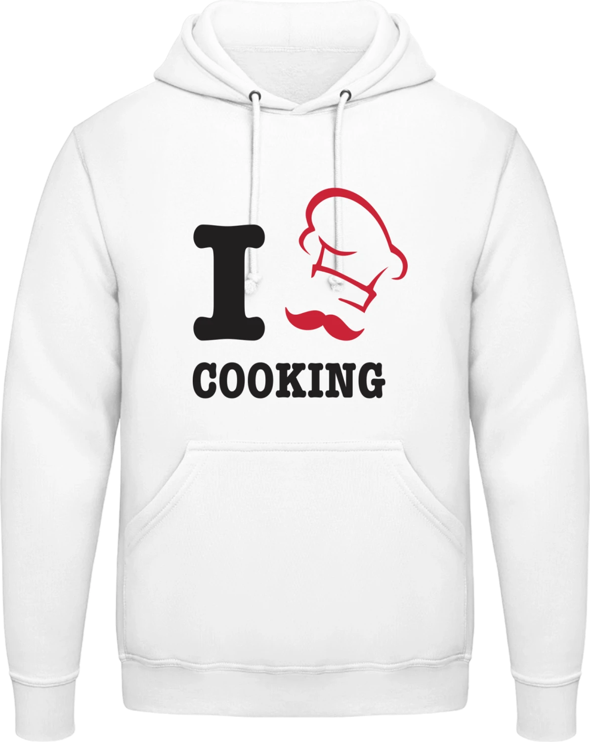 I Heart Coocking - Arctic white AWDis man hoodie - Front