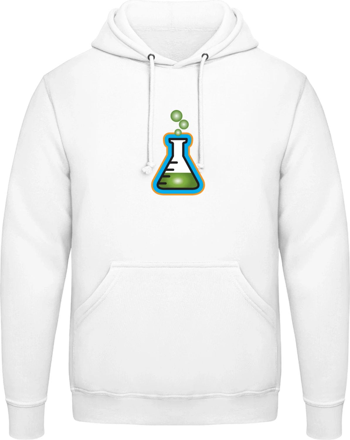 Chemistry Logo - Arctic white AWDis man hoodie - Front