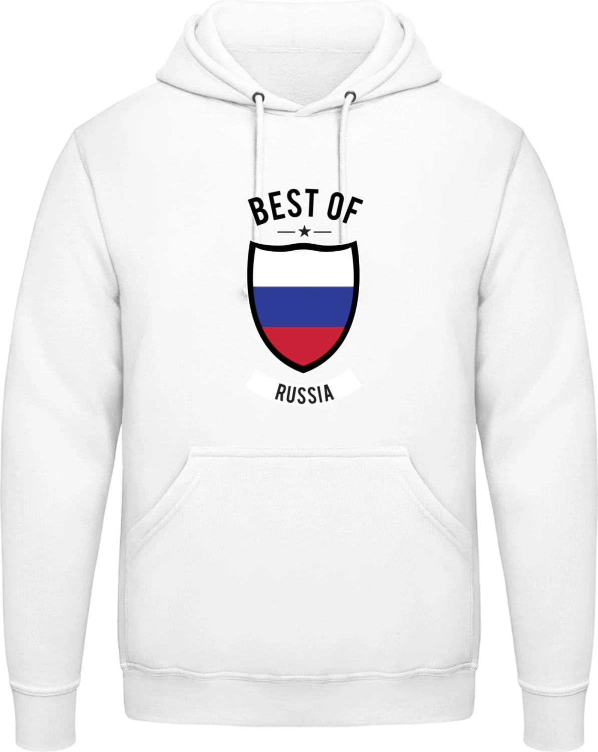 Best of Russia - Arctic white AWDis man hoodie - Front