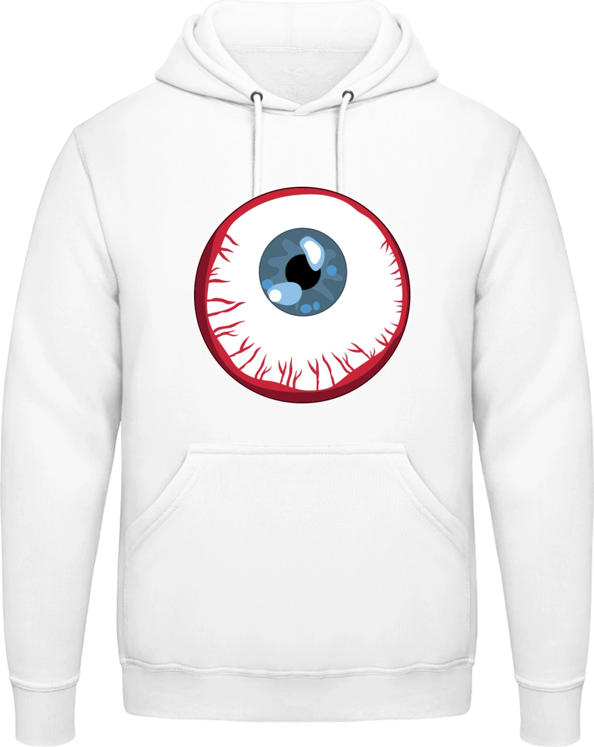 Eyeball - Arctic white AWDis man hoodie - Front