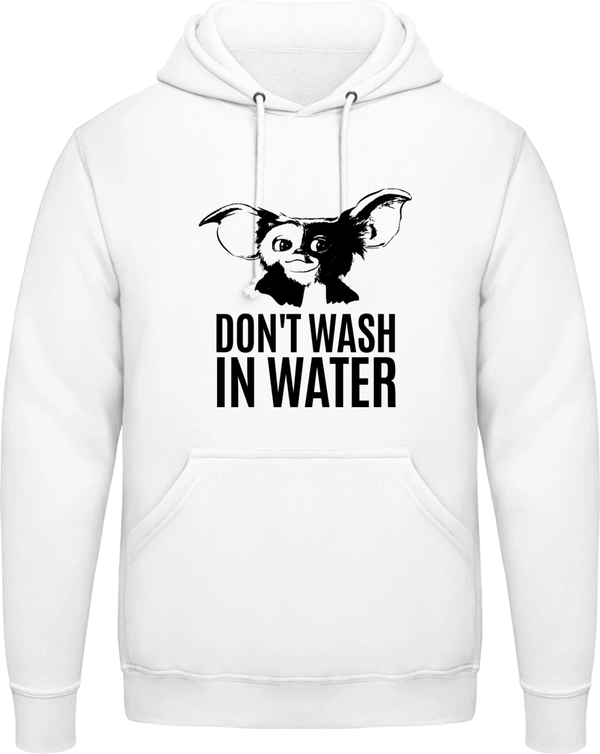 Gremlin Don't Wash In Water - Arctic white AWDis man hoodie - Front