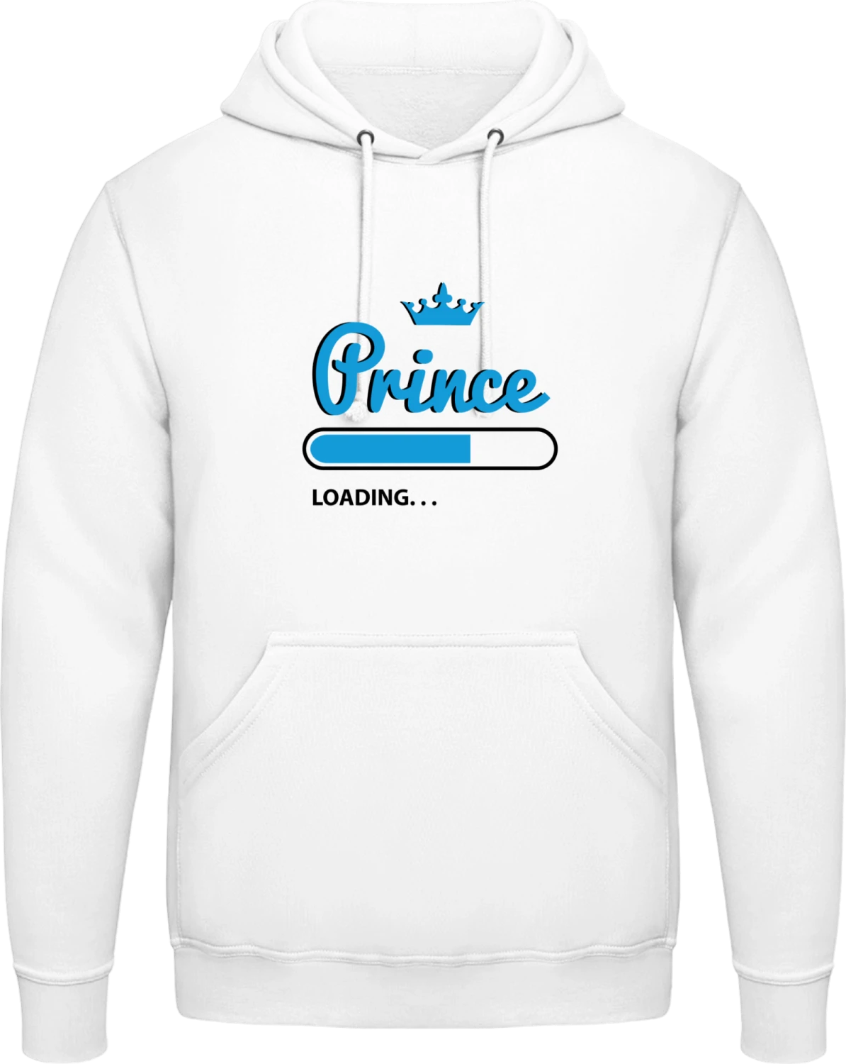 Prince Loading - Arctic white AWDis man hoodie - Front