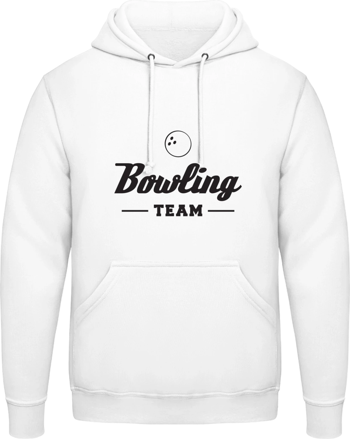 Bowling Team - Arctic white AWDis man hoodie - Front