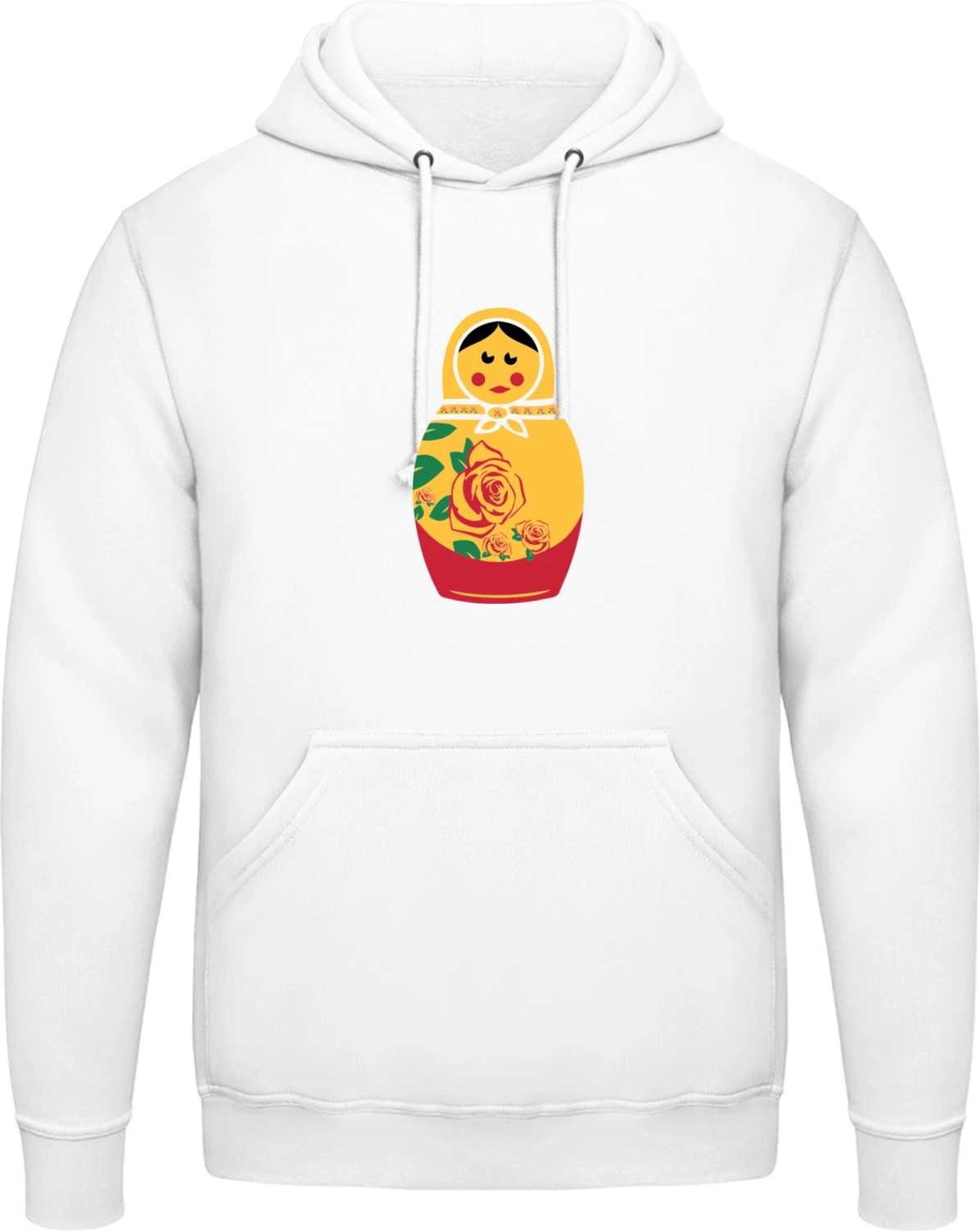 Matryoshka - Arctic white AWDis man hoodie - Front