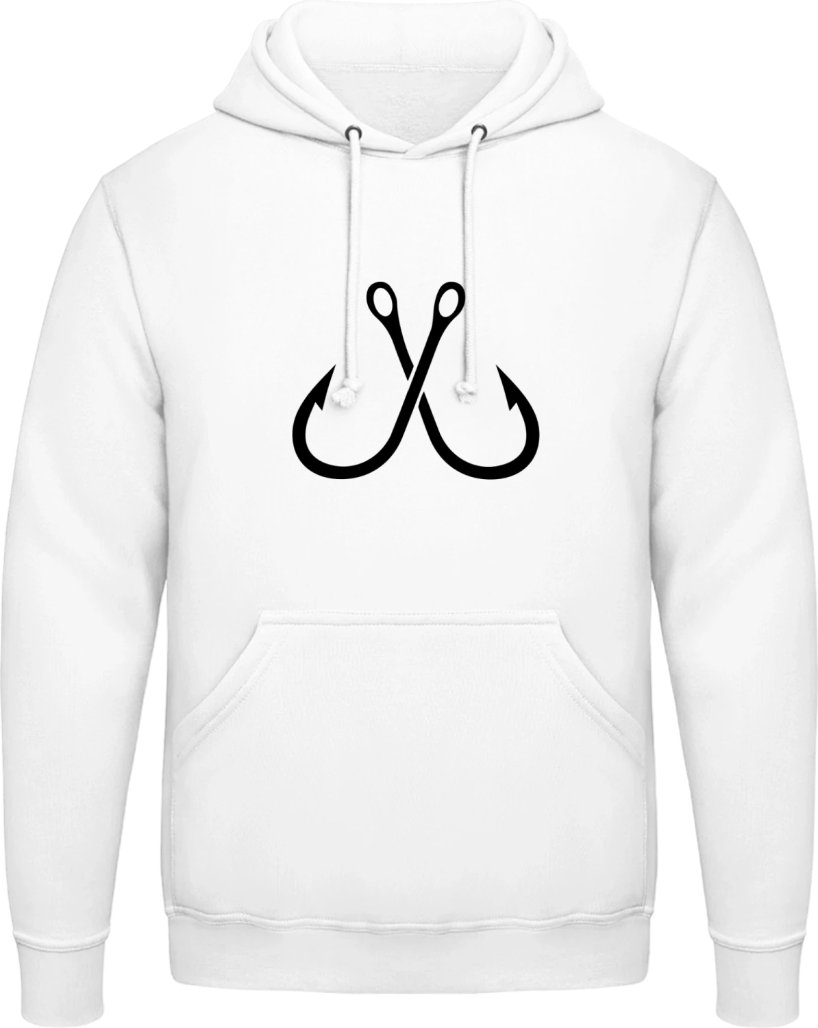 Fishhook - Arctic white AWDis man hoodie - Front