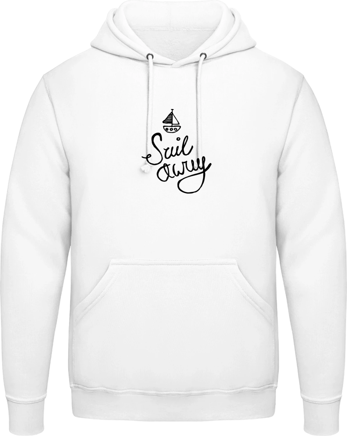 Sail Away - Arctic white AWDis man hoodie - Front