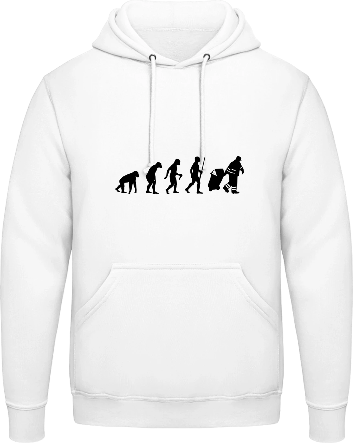 Garbage Man Evolution - Arctic white AWDis man hoodie - Front