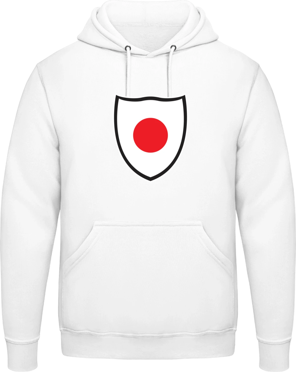 Japan Shield Flag - Arctic white AWDis man hoodie - Front