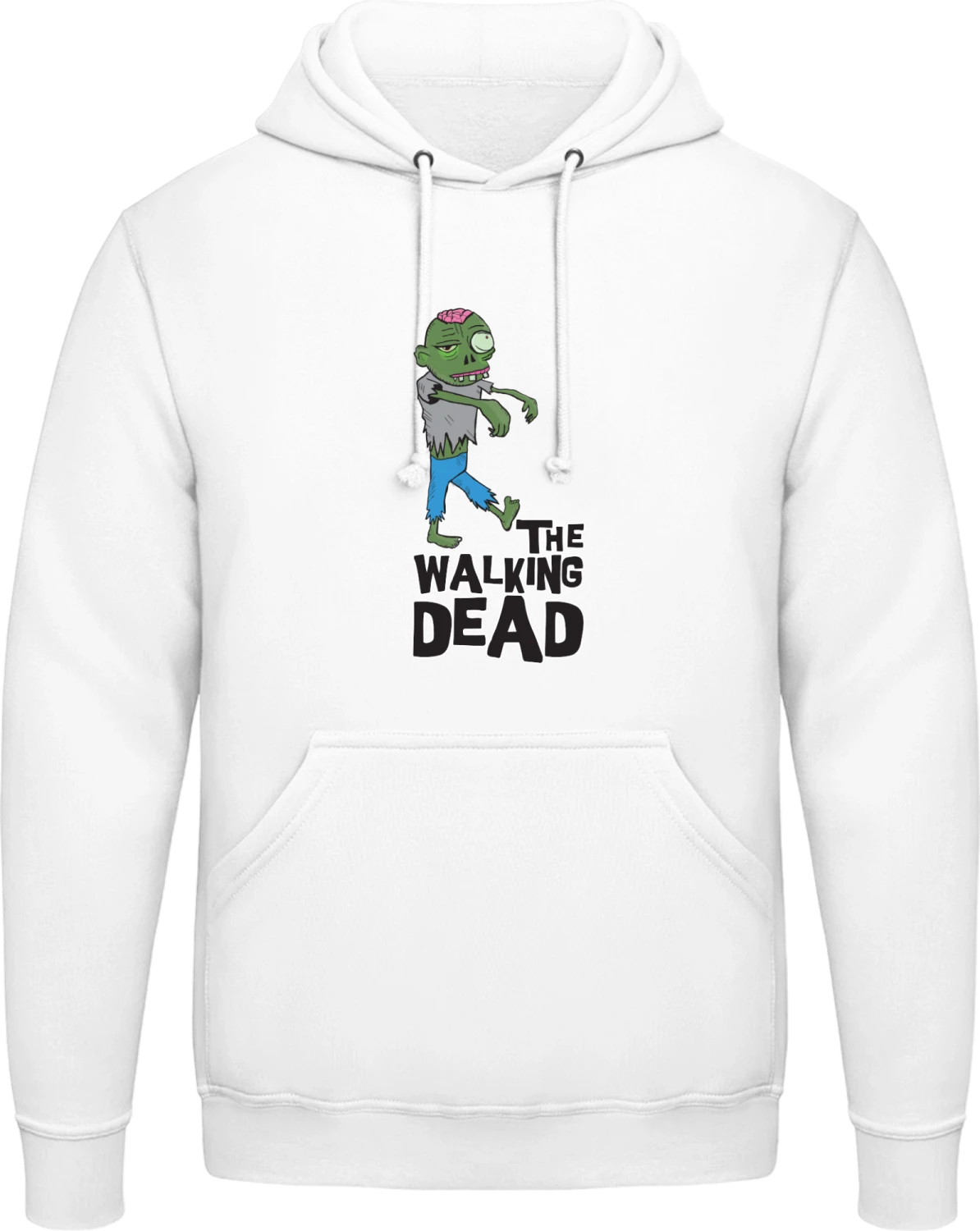 Green Zombie The Walking Dead - Arctic white AWDis man hoodie - Front