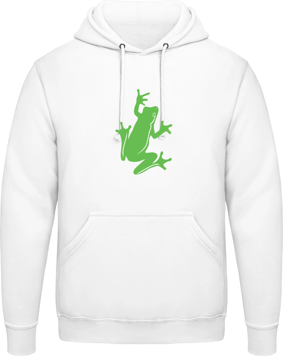 Frog Illustration - Arctic white AWDis man hoodie - Front