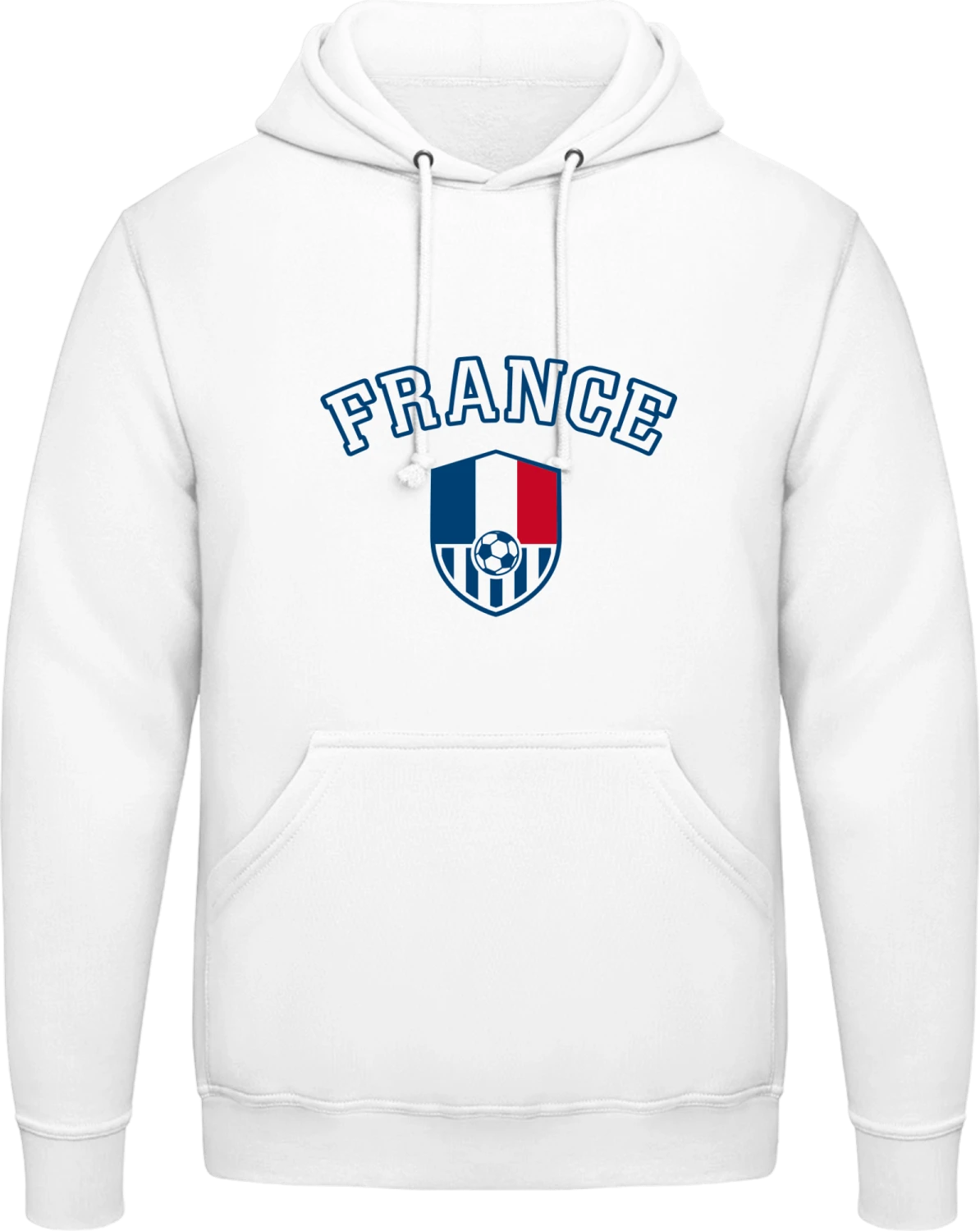 French National - Arctic white AWDis man hoodie - Front