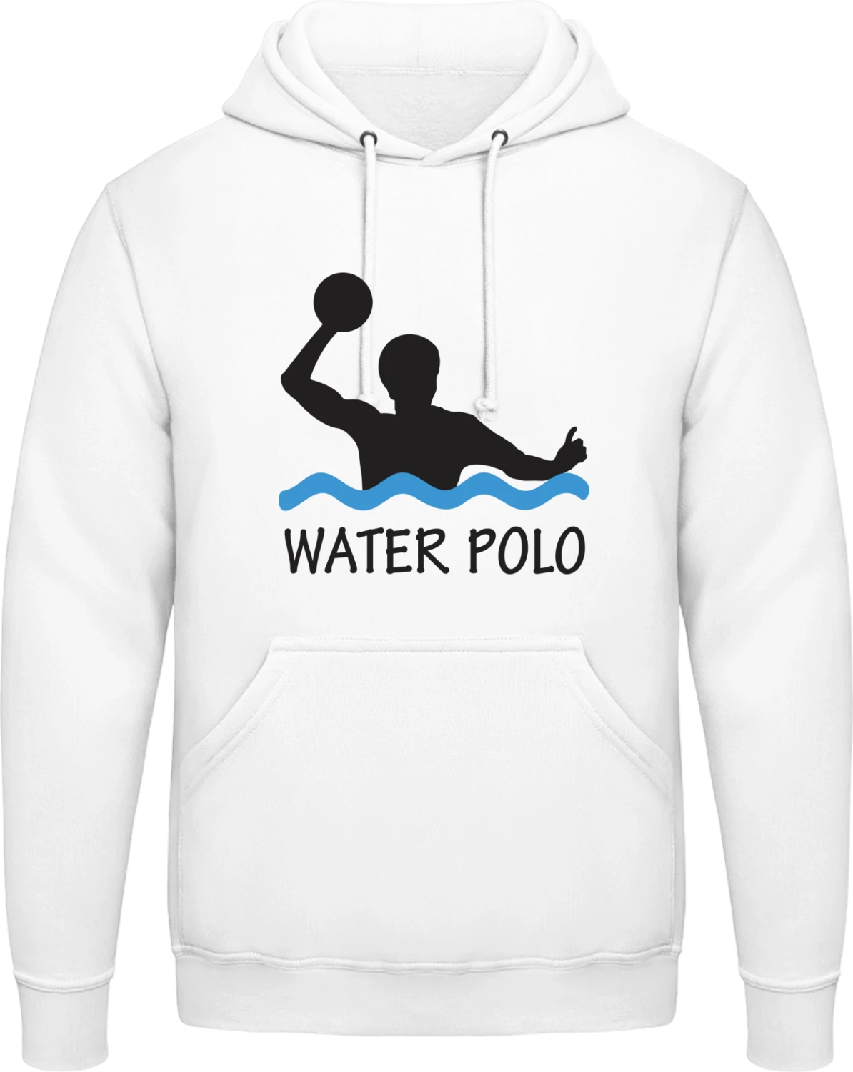 Water Polo Illustration - Arctic white AWDis man hoodie - Front