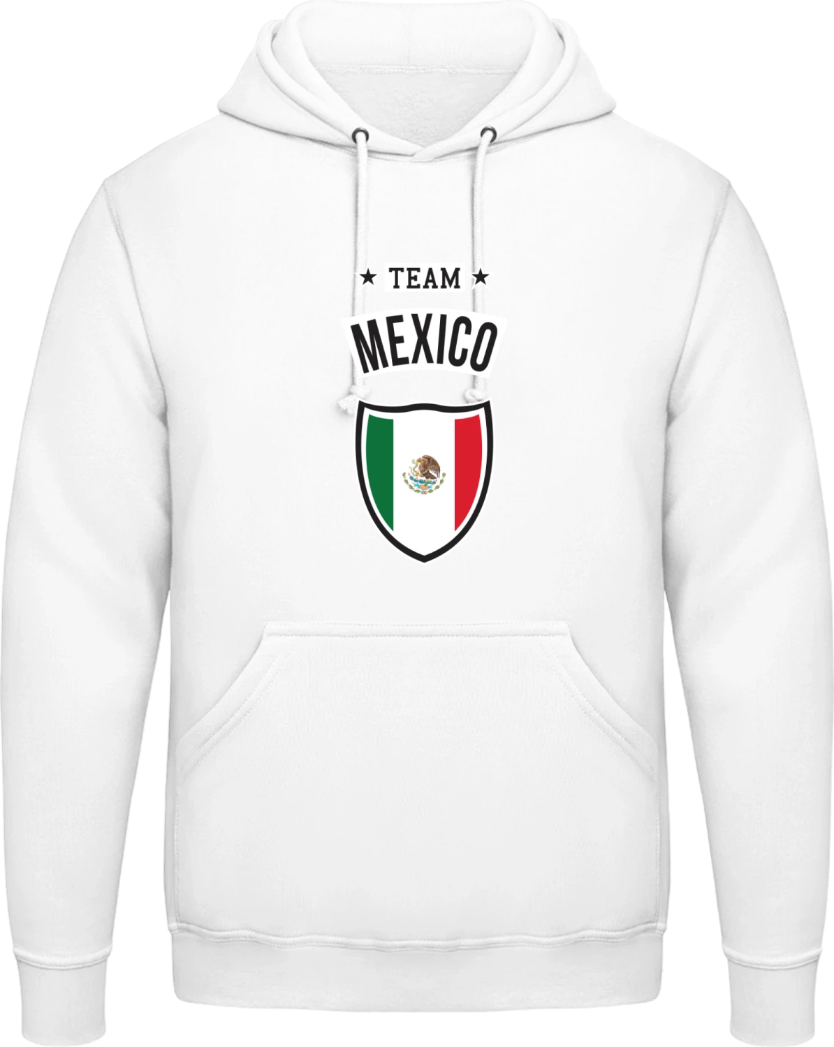 Team Mexico - Arctic white AWDis man hoodie - Front