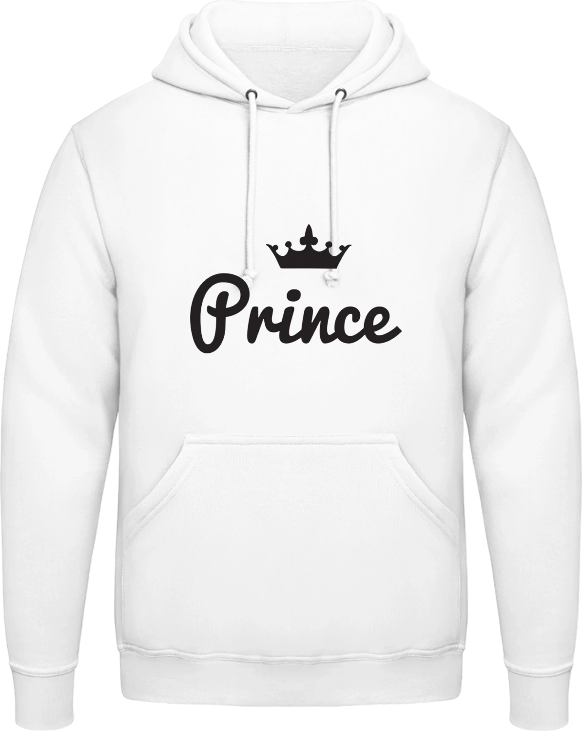 Prince Crown - Arctic white AWDis man hoodie - Front