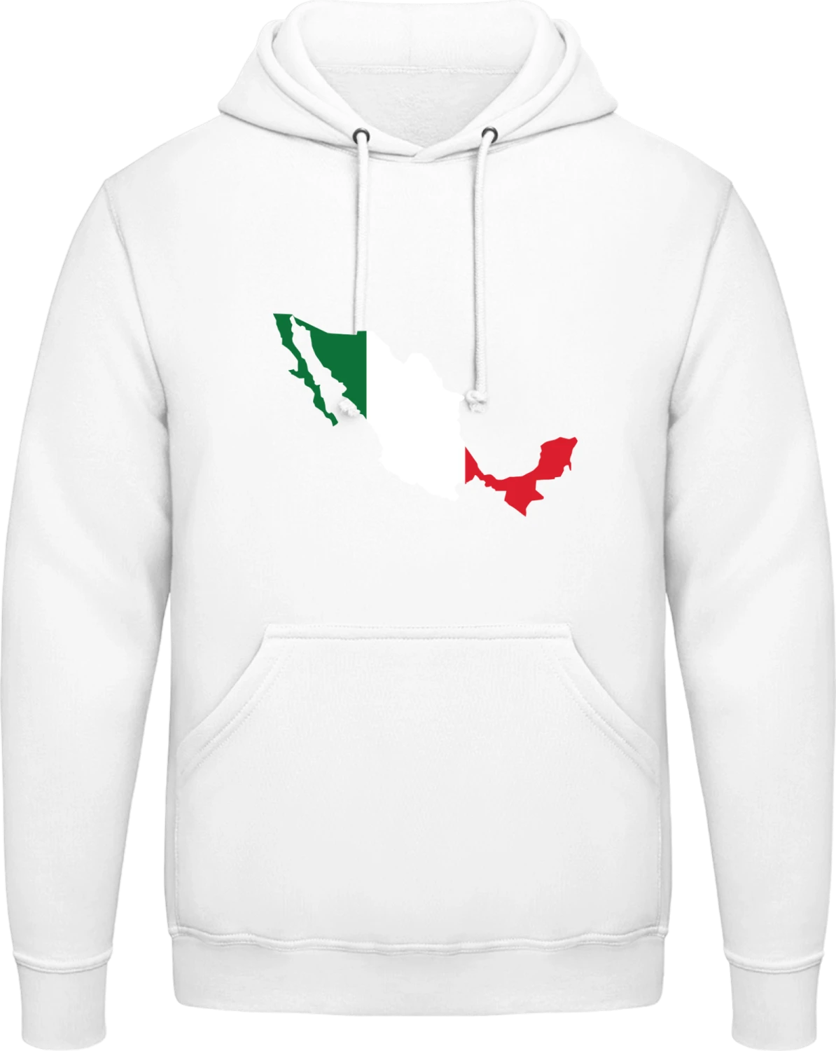 Mexico Map - Arctic white AWDis man hoodie - Front