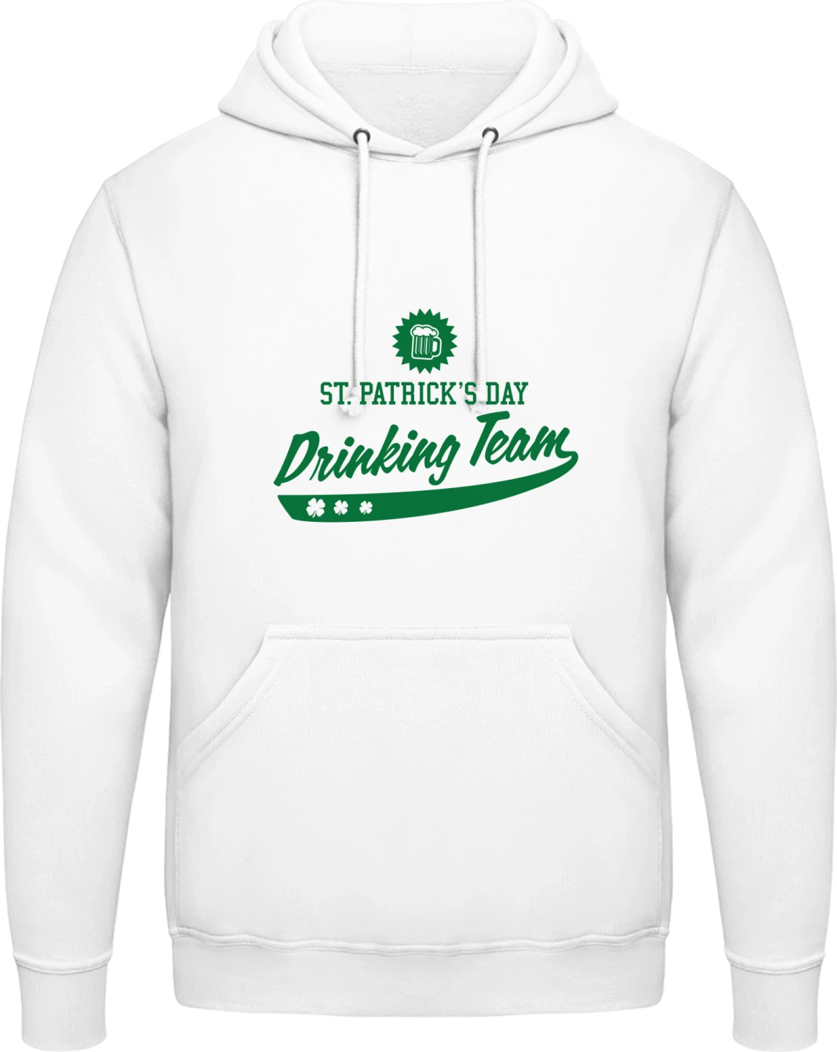 St. Patricks Day Drinking Team - Arctic white AWDis man hoodie - Front