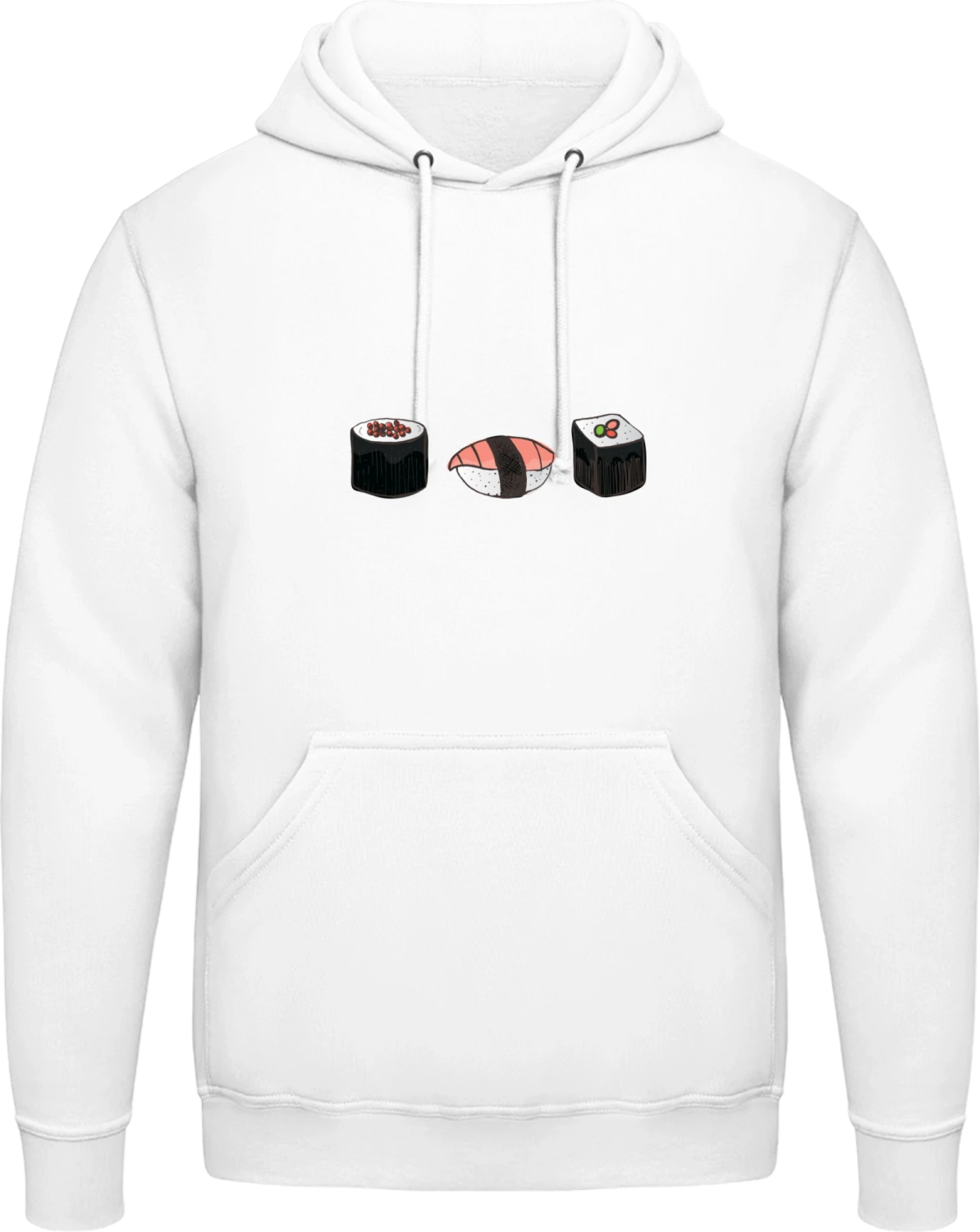 Sushi - Arctic white AWDis man hoodie - Front