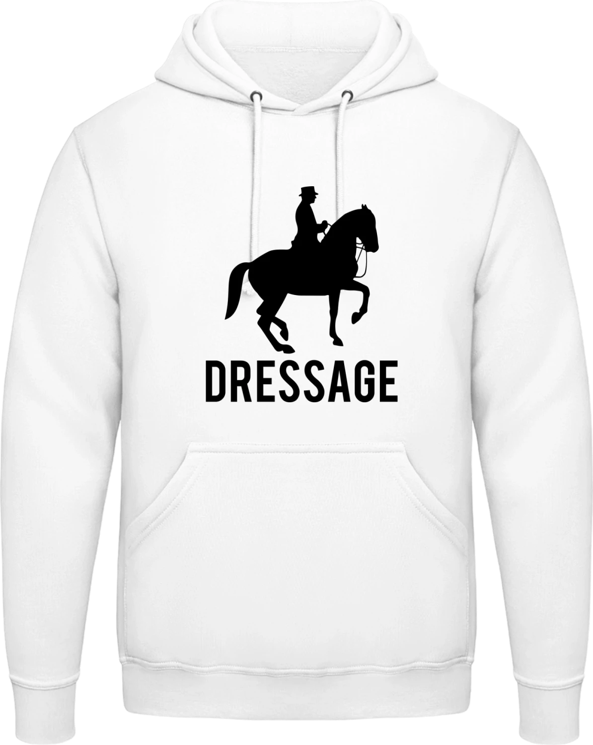 Dressage Logo - Arctic white AWDis man hoodie - Front