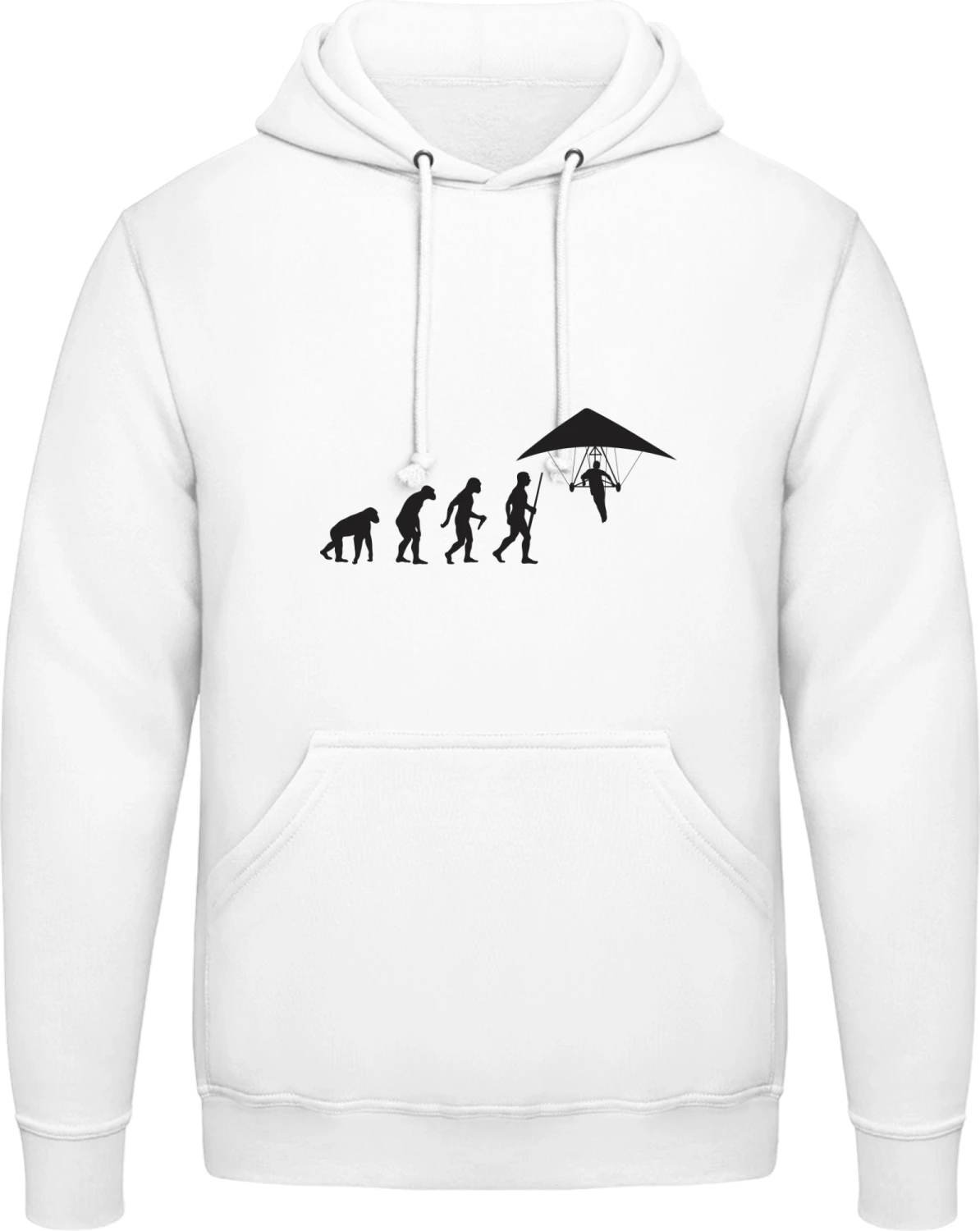 Hanggliding Evolution - Arctic white AWDis man hoodie - Front