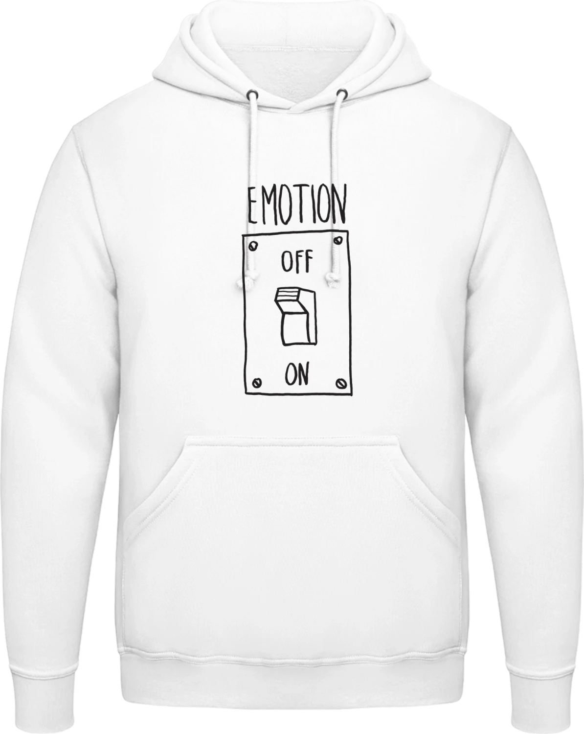 Emotion - Arctic white AWDis man hoodie - Front