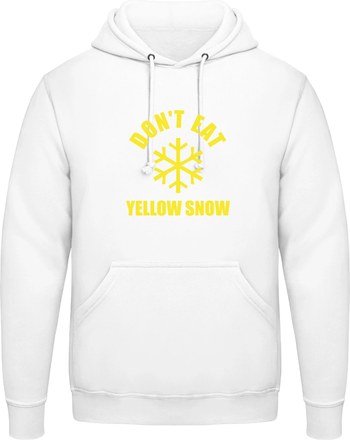 Don't Eat Yellow Snow - Arctic white AWDis man hoodie - Front