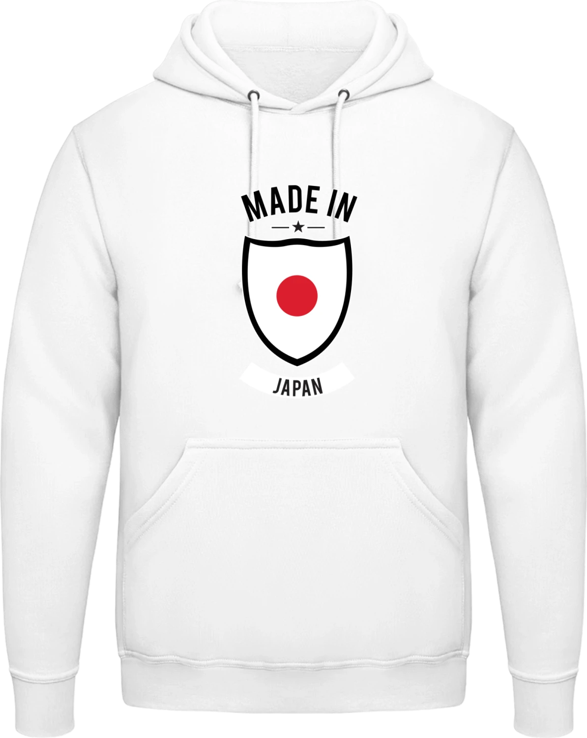 Made in Japan - Arctic white AWDis man hoodie - Front