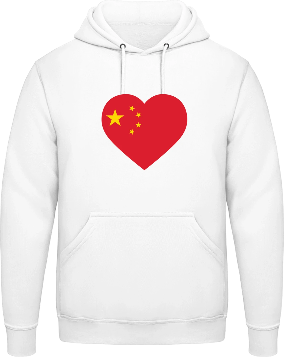 China Heart Flag - Arctic white AWDis man hoodie - Front