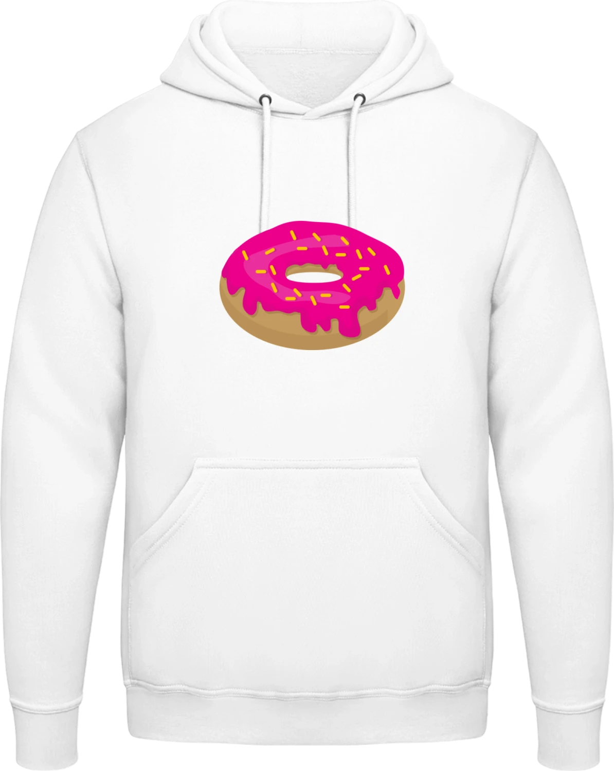 Donut - Arctic white AWDis man hoodie - Front