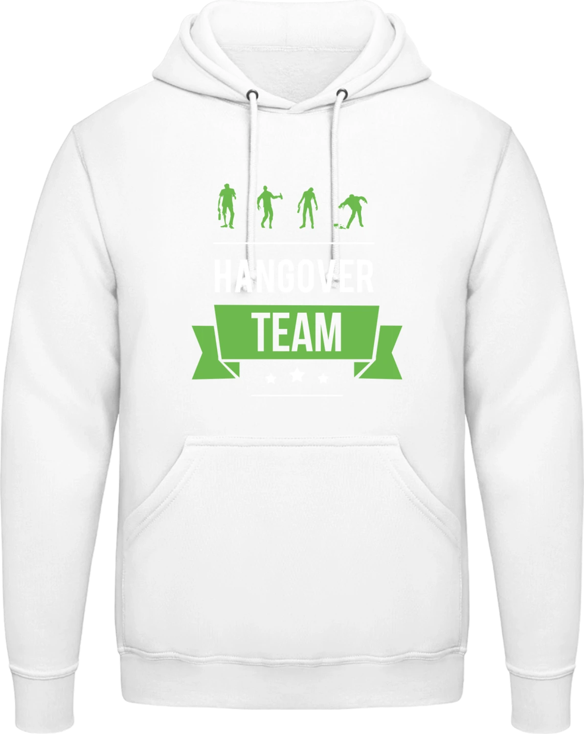 Hangover Team Zombies - Arctic white AWDis man hoodie - Front