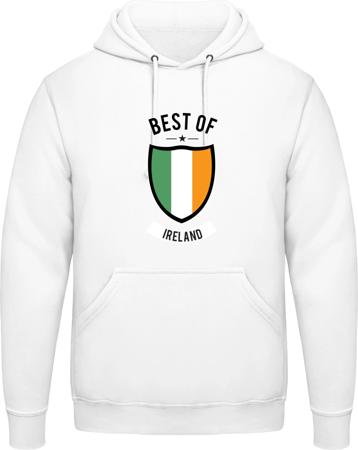 Best of Ireland - Arctic white AWDis man hoodie - Front