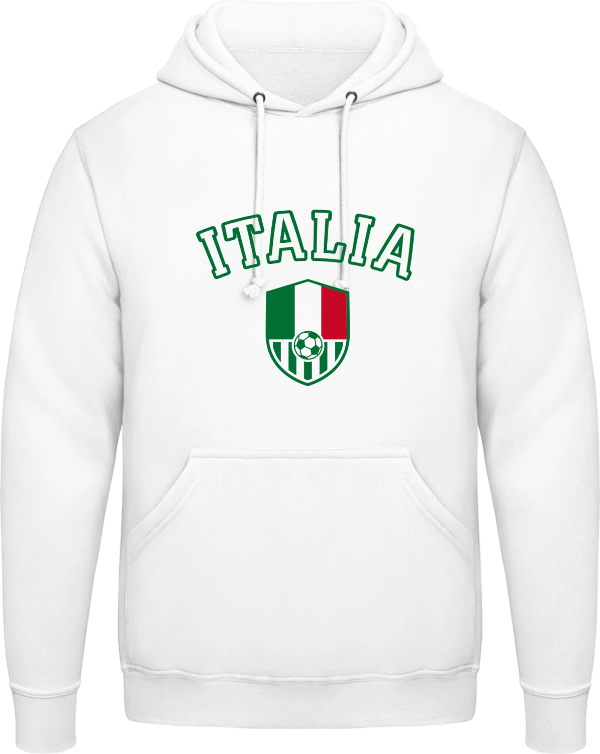 Italia - Arctic white AWDis man hoodie - Front