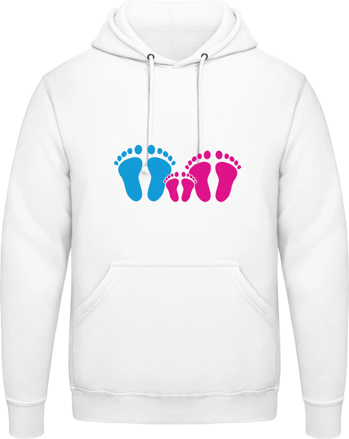 Family Feet Daughter - Arctic white AWDis man hoodie - Front