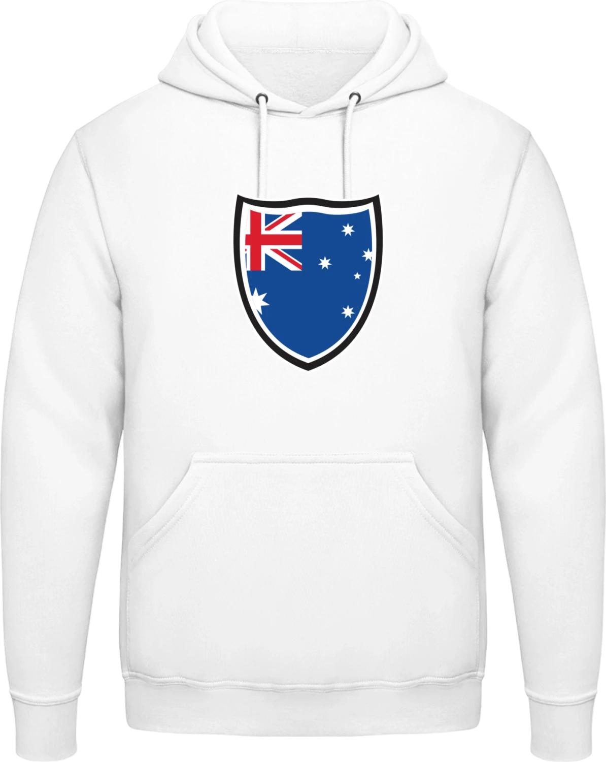 Australia Shield Flag - Arctic white AWDis man hoodie - Front