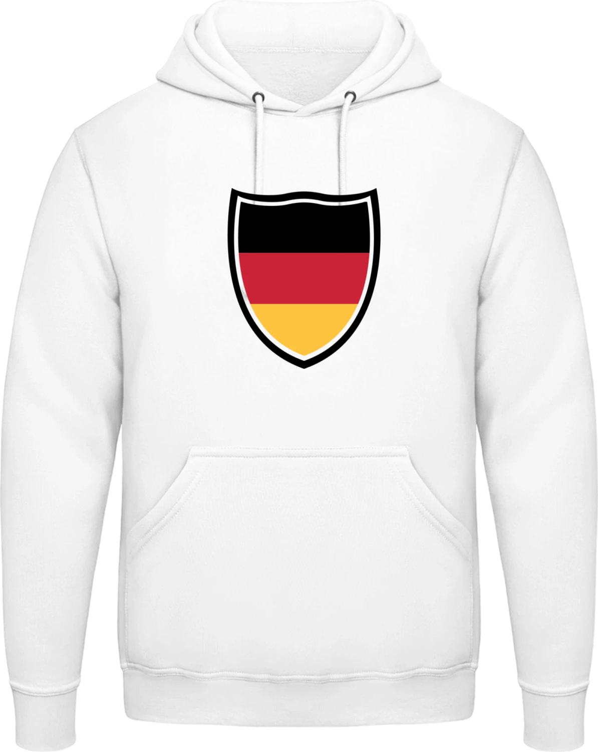 Germany Shield - Arctic white AWDis man hoodie - Front