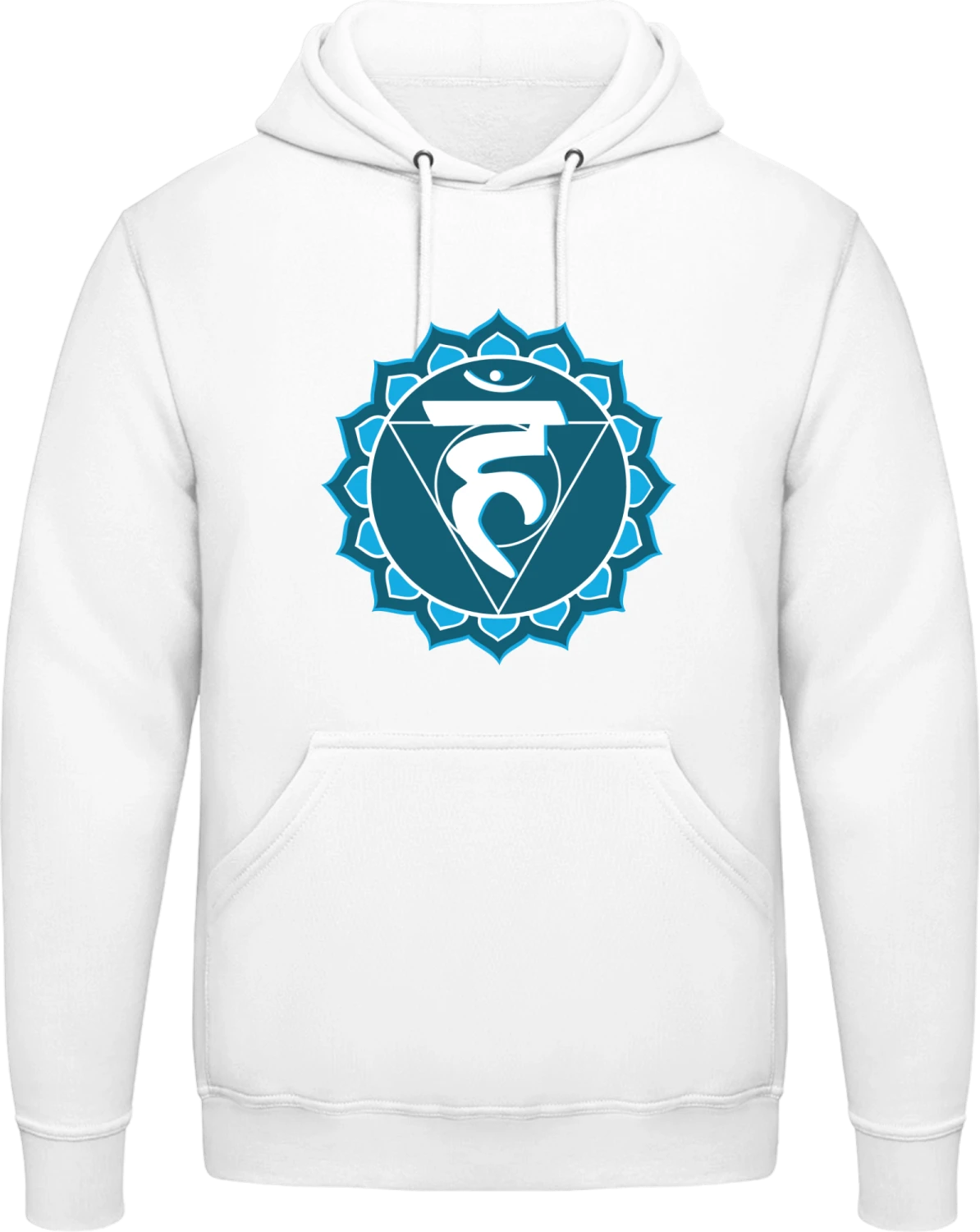 Chakra Visuddha - Arctic white AWDis man hoodie - Front