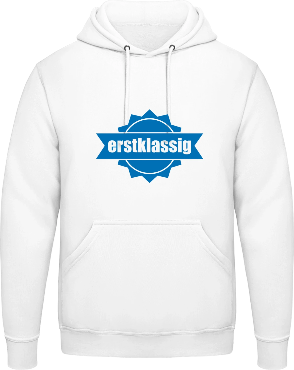 Erstklassig - Arctic white AWDis man hoodie - Front